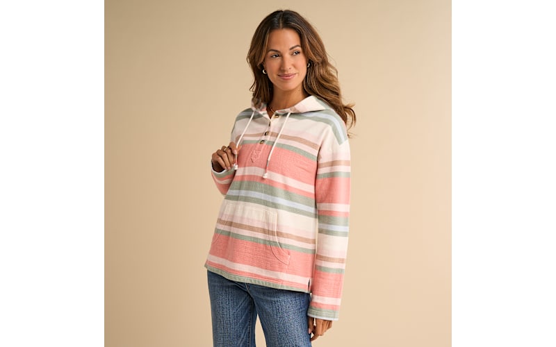Natural Reflections Stripe Henley Hoodie | Bass Pro Shops