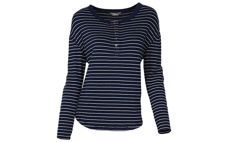Natural Reflections Stripe Waffle Long-Sleeve Henley | Cabela's