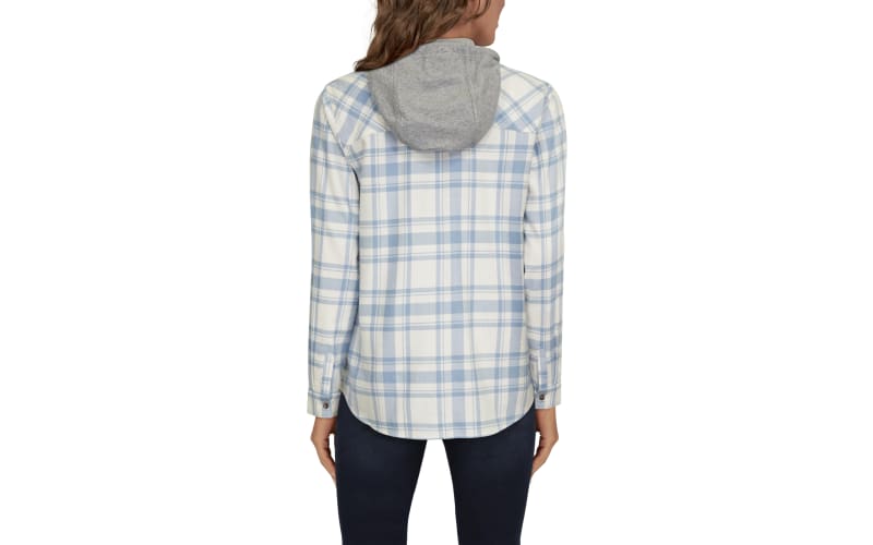 Womens flannel jackets top with hood