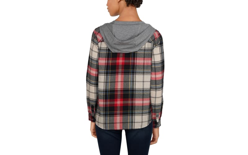 Natural Reflections Hooded Flannel Long Sleeve Shirt for Ladies Bass Pro Shops