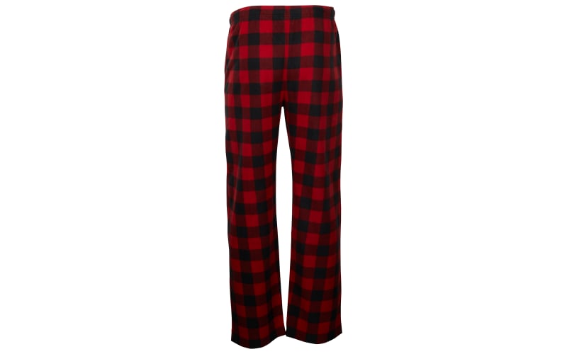 Lucky Brand Men's Fleece Lounge Pants Plaid Red/Black Size S - NWT