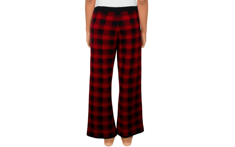 Red and black buffalo check pajama pants on sale