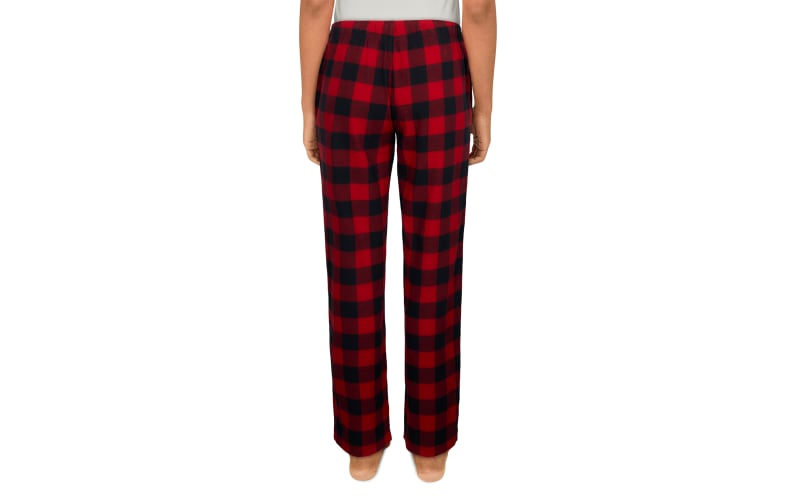 Ladies Black and Red Plaid Pajama Pants