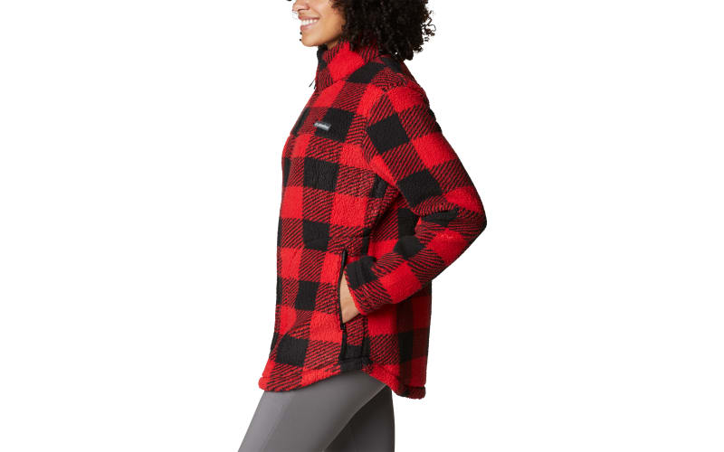 Columbia plaid fleece jacket top
