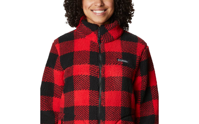 Womens red cheap columbia fleece jacket