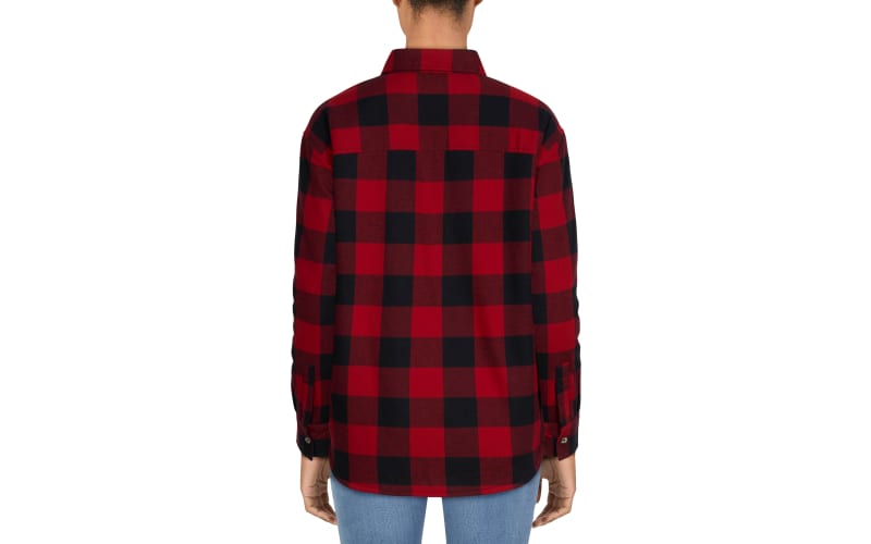 Natural Reflections Sherpa Lined Long Sleeve Flannel for Ladies