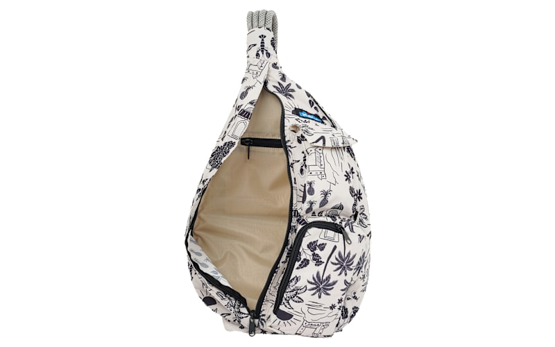 Kavu Rope Slingback Beach Camper Themed Bag, Light Blue, 4 Pockets Amazon.com | KAVU Mini Rope Sack Sling Crossbody Backpack  main image 2