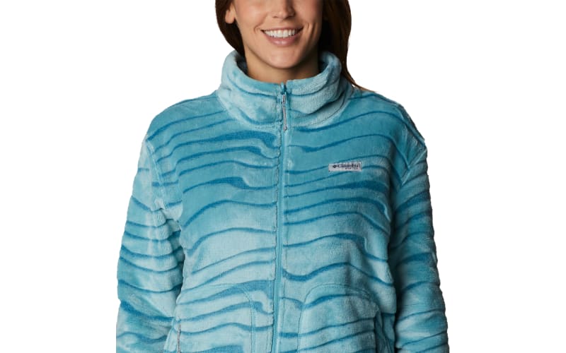 Columbia Blue Full Zip Fleece Jacket Women Size Small