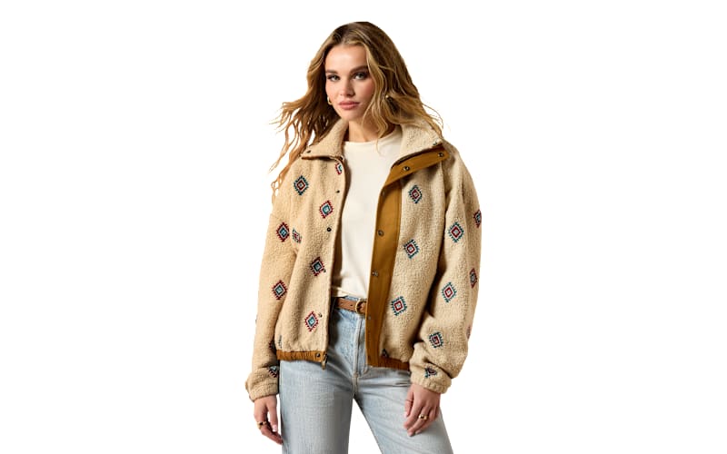 Ariat Sherpa Blocked Embroidered Jacket for Ladies | Mack's