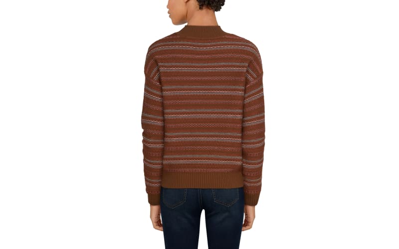 Natural Reflections Reverse Stitch Mock Neck Sweater for Ladies