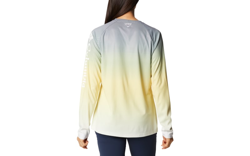 Columbia PFG Tidal Deflector Long Sleeve Women s Long Sleeve Pullover Sun Glow Gradient Xs