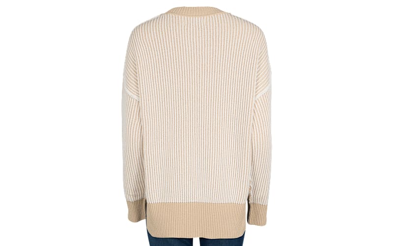 Natural Reflections Campfire 2-Tone Crew-Neck Long-Sleeve Sweater
