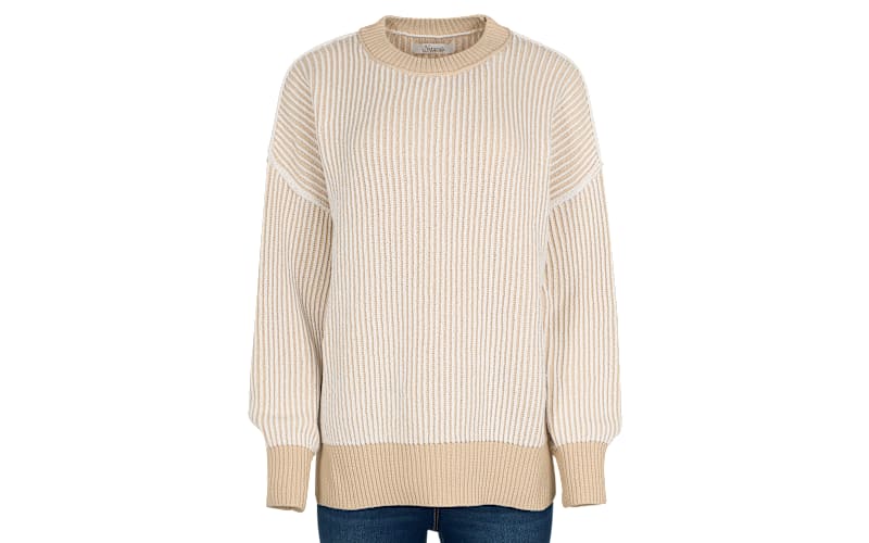 Natural Reflections Campfire 2-Tone Crew-Neck Long-Sleeve Sweater