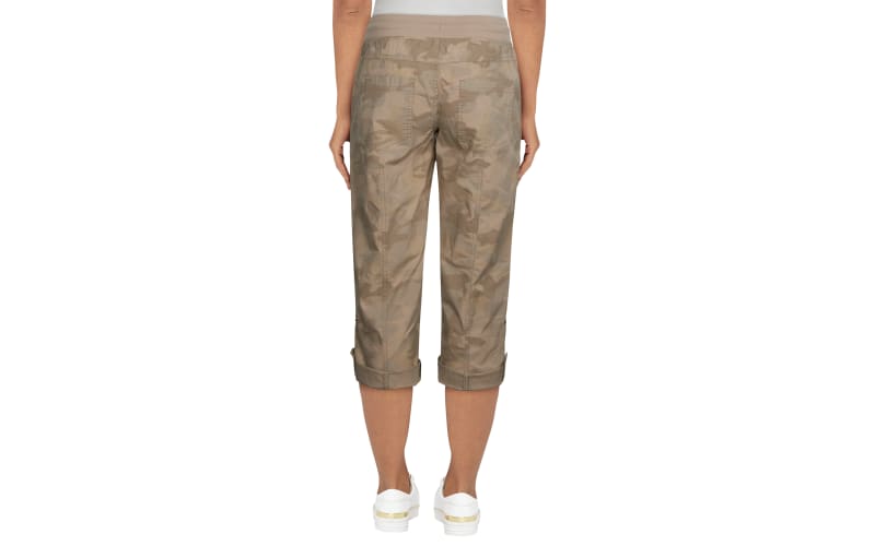 Ladies khaki capris hot sale