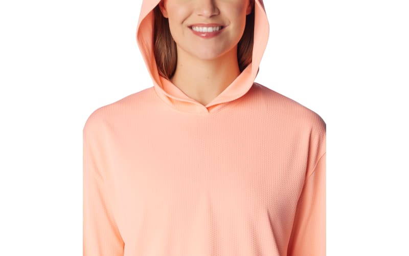 Columbia Women s PFG Cropped Solar Stream Hoodie Pink M
