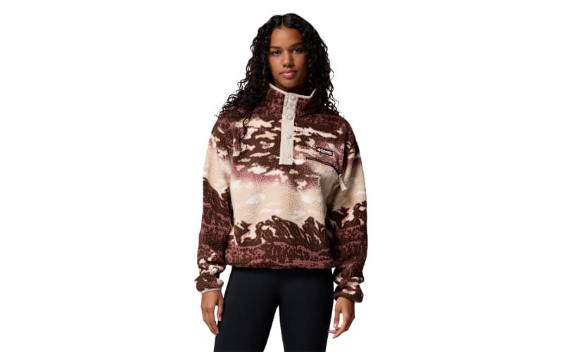Columbia Helvetia II Printed Half-Snap Cropped Long-Sleeve
