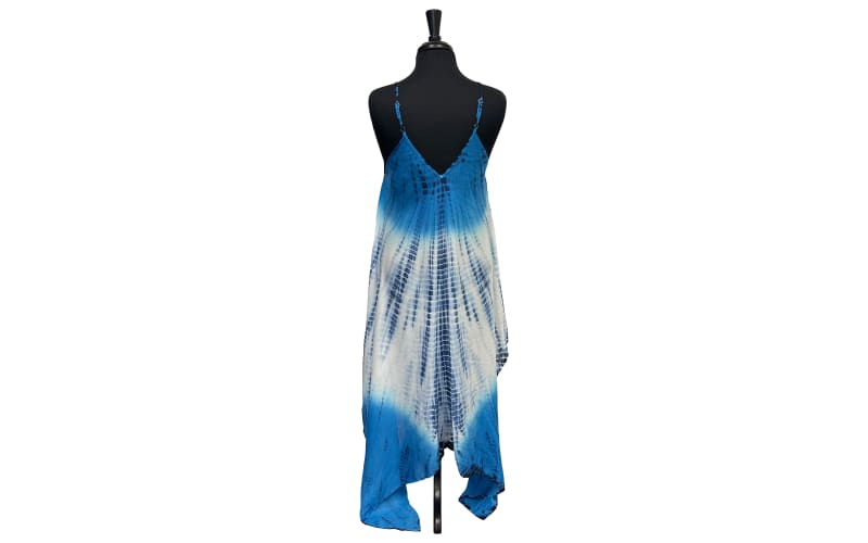 Bella Beach Shibori Tie-Dye Kerchief Dress Swimsuit Cover-Up for Ladies