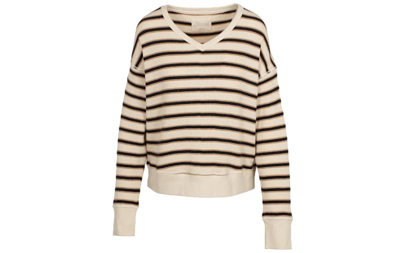 Natural Reflections Waffle Knit V-Neck Long-Sleeve Shirt | Bass