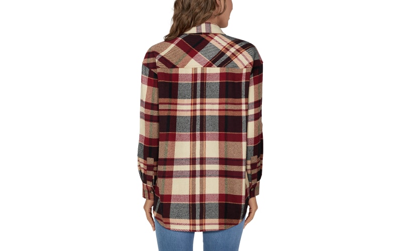 Women's Clearance Fireside Flannel Button Up Shirt made with