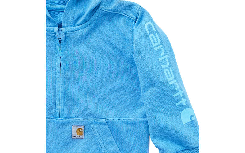 Carhartt French Terry Garment-Dye Half-Zip Hooded Sweatshirt for