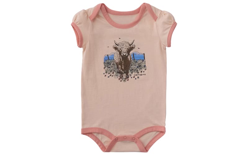 Carhartt Highland Cow Graphic Short-Sleeve Bodysuit for Babies