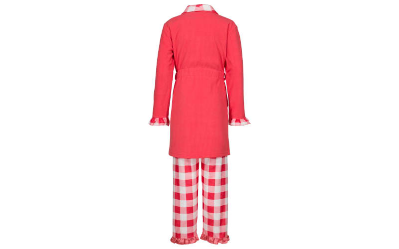 Coral plaid pajama set sale