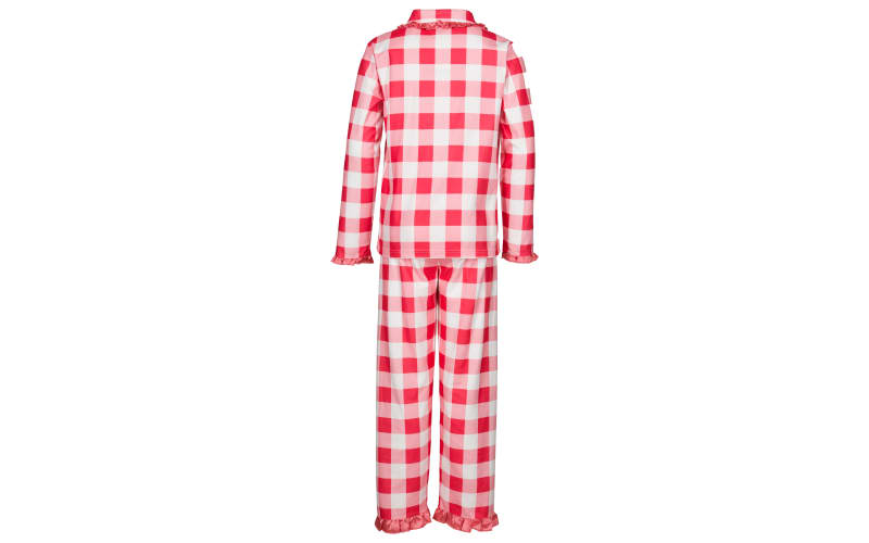 Coral plaid pajama set hotsell