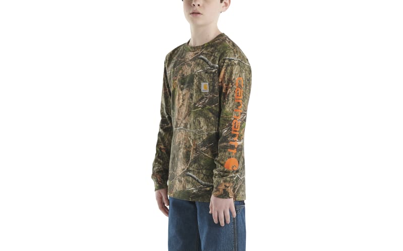 Carhartt Boy's Long-Sleeve Camo Pocket T-Shirt