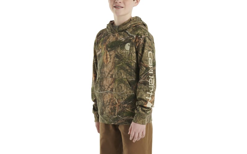 Carhartt Boys' Long-Sleeve Camo Graphic Sweatshirt - Mossy Oak