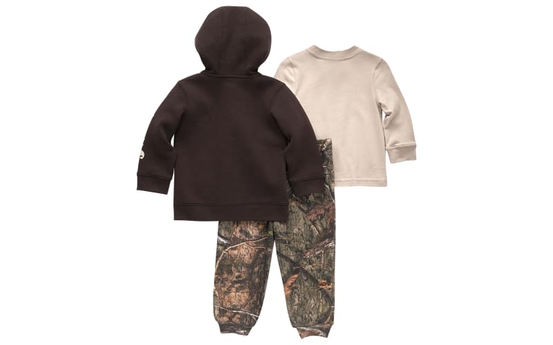 Carhartt Long-Sleeve T-Shirt, Jacket, and Fleece Pants 3-Piece Set