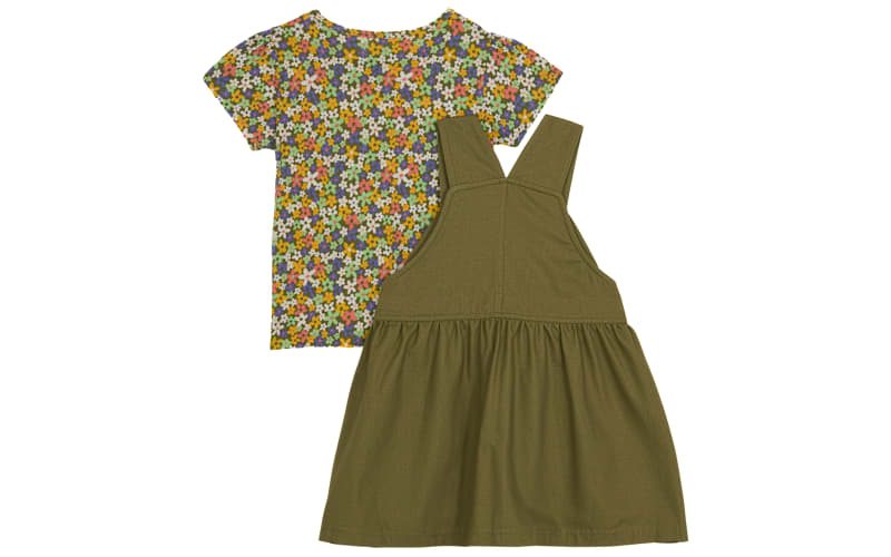 characters with green dresses Black Denim Overall Dress main image 0