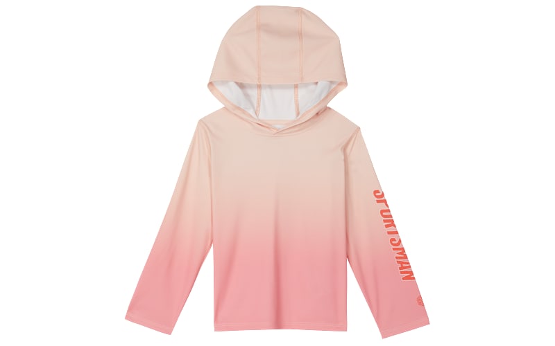 3d hoodies fishing reel and youth sizes UPF50+ Long Sleeve Hoodie Shirt FS03Y, Seafoam / Kids-Medium drying Integrated hood Odor World Wide Sportsman Logo 3D