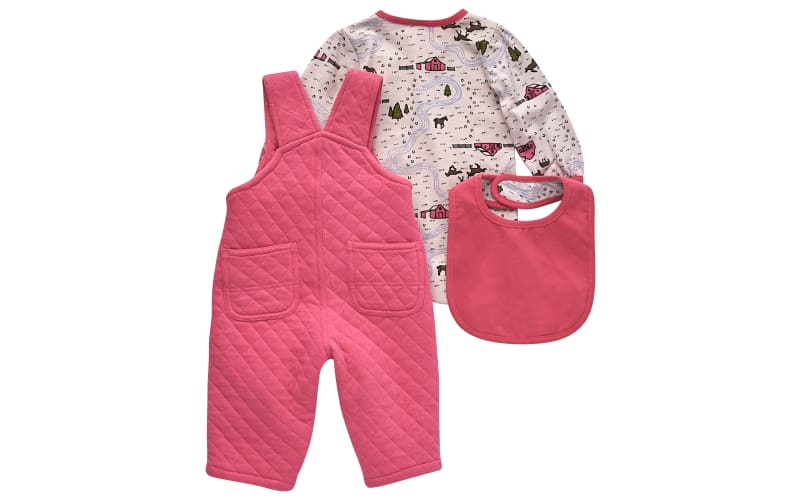 Carhartt Long Sleeve Bodysuit Quilted Overalls and Food Bib 3