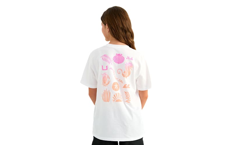 HUK Pursuit Solid Short Sleeve, Fishing Shirt for Kids Camicia, Bianco, S Bambini e Ragazzi