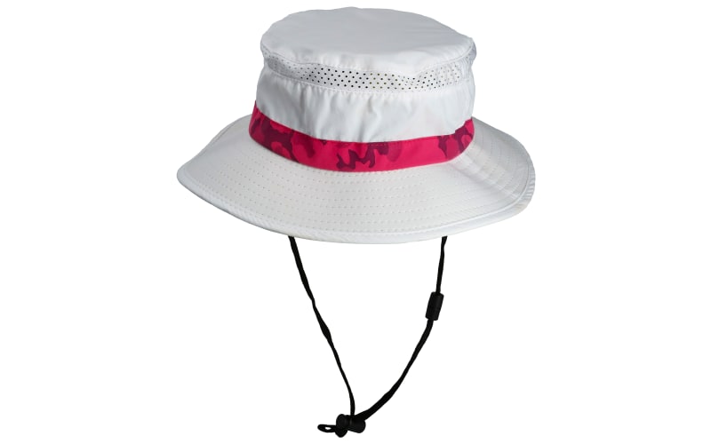 Scala Cream Canvas Bucket Hat with Red Trim Water Repellent Cotton Packable Bucket Hat, M-2XL - Scala  main image 3
