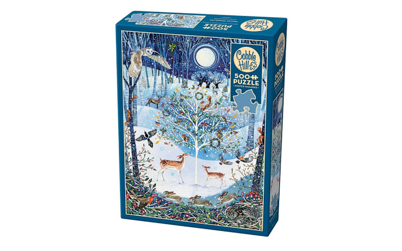 Puzzle Cobble Hill 500 Pezzi 'Winter In The Park' - Poster Campione Incluso - Ecologico E Made In USA