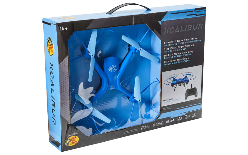 Bass Pro Shops Xcalibur Remote-Control Quadcopter Drone with Camera - Blue/Light Blue