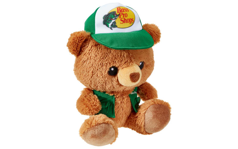 Bass Pro Shops Plush Stuffed Trucker Cap Bear Toy - Brown/Green