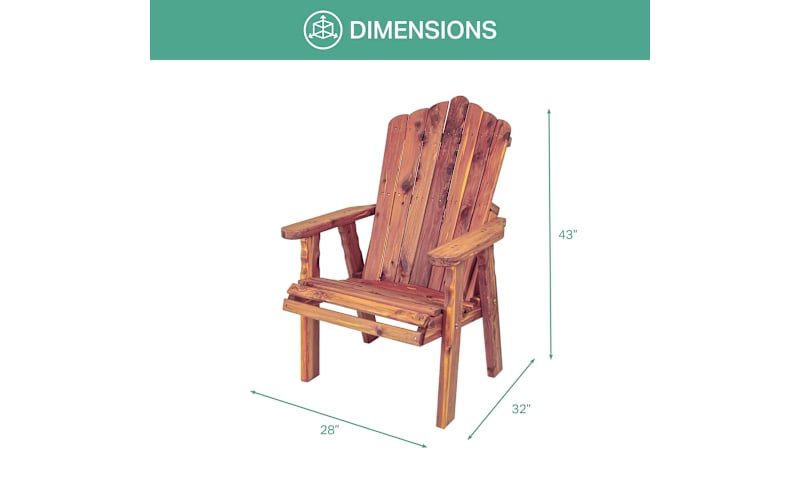 American Furniture Classics Cedar Adirondack Stationary Chair with