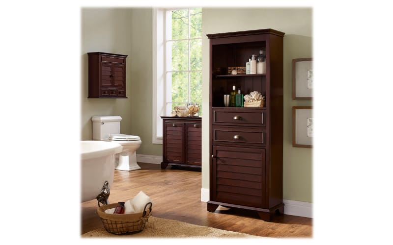 Crosley Lydia Tall Bathroom Cabinet