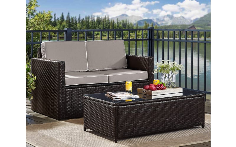Crosley Palm Harbor 2-Piece Outdoor Wicker Seating Set Cabela's