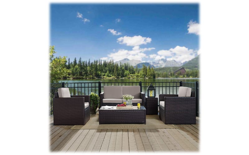 Crosley palm harbor outdoor wicker loveseat on sale