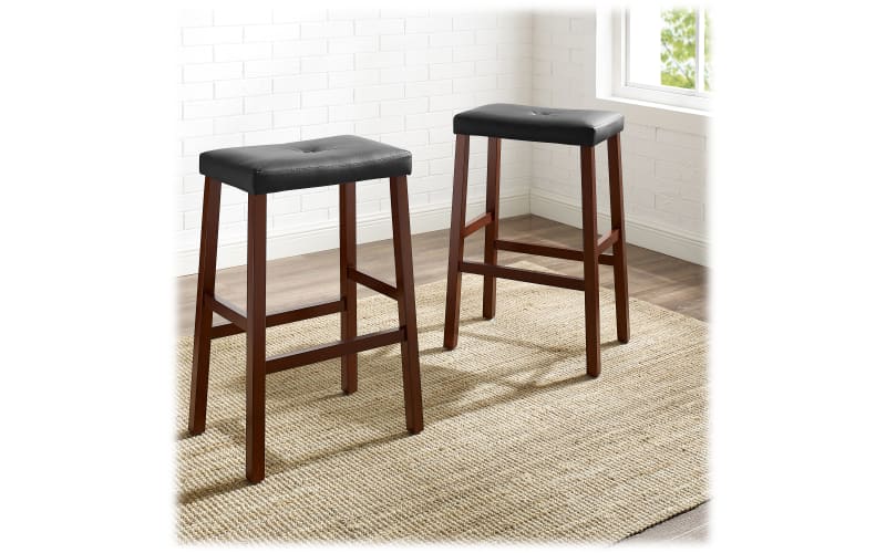 Crosley furniture upholstered saddle clearance seat bar stool