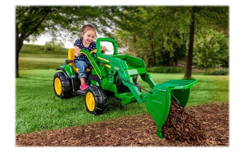 Excavadora eléctrica John Deere Ground Loader 12V peg perego