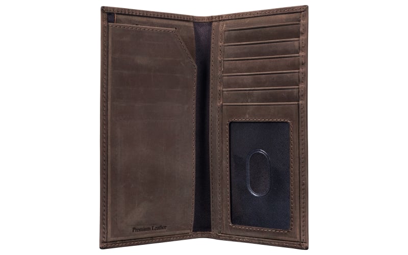 Leather Card Holder Wallet - Duck Hunt Green