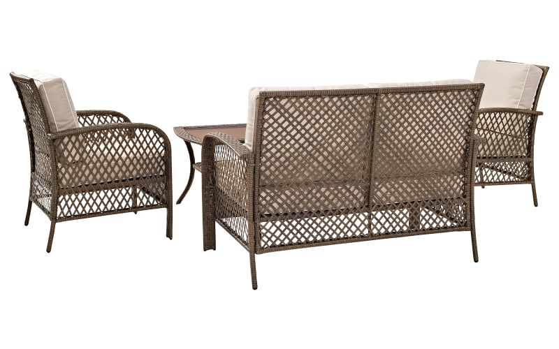Tribeca 4 piece rattan set with cushion outlet