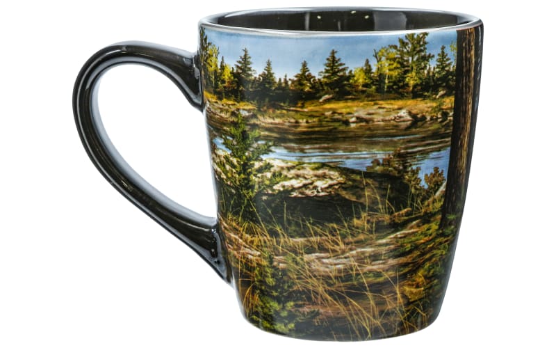 Bass Pro Shops Whitetail Panoramic We All Live Downstream Mug