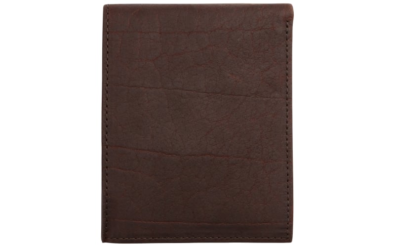 VANNANBA Men's Long Leather Wallet With RFID Blocking - Zipper Clutch With Gift Box (Red-brown)