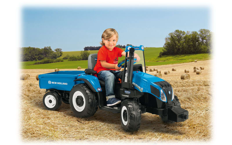 Peg Perego New Holland T8 Tractor Battery-Powered Ride-On Vehicle with  Trailer for Kids Bass Pro Shops