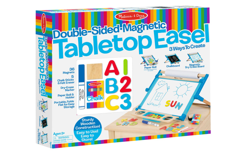 Melissa & Doug Deluxe Double-Sided Tabletop Easel Set